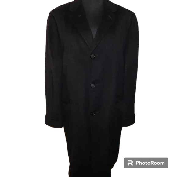 Pure Cashmere Of Finest Quality Long Over Coat Vintage Union Made - Picture 2 of 12